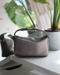 vizon zımbalı klips detaylı el omuz çantası