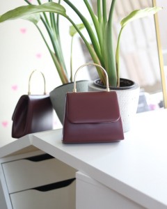 Kadın Bordo Metal Sap Detaylı  Abiye El Omuz Çantası