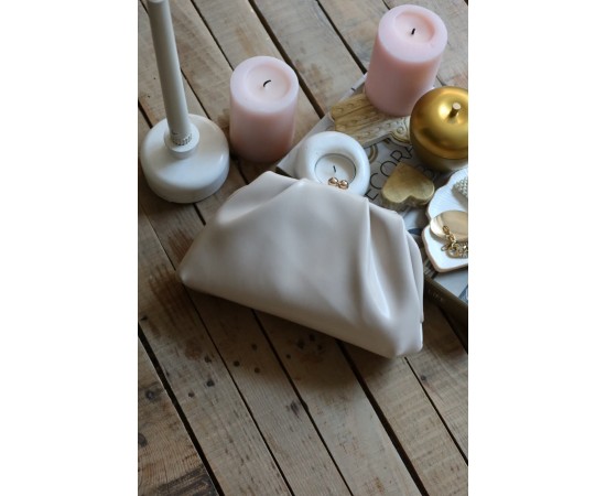 krem  gold burslu mini pouch el omuz çantası