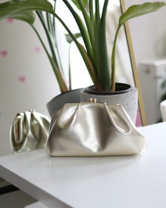 Gold gold burslu mini pouch el omuz çantası