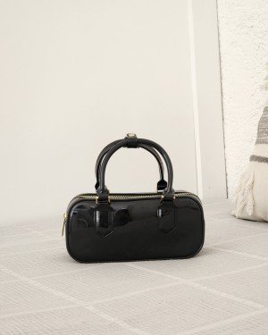 Kadın Siyah Silikon Çift Kulplu Askılı El & Omuz Çantası Kadın Siyah Silikon Çift Kulplu Askılı El & Omuz Çantası