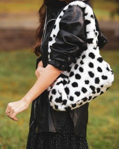 Diby Benekli Peluş Çanta Diby Benekli Peluş Çanta