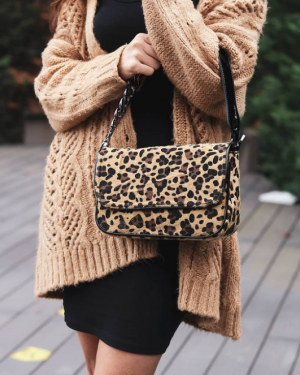 Bueno Leopar Detaylı Omuz Çantası