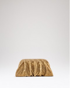 Kadın Gold Taş Dokuma Burs Detaylı Abiye Çanta