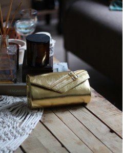 Kadın Gold Çift Kemer Detaylı Abiye El Çantası