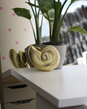 Kadın Gold Mika Deniz Kabuğu Desenli Abiye Çanta