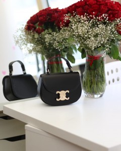 Kadın Siyah Kanca Gold Toka Detaylı Mini El & Omuz Çantası