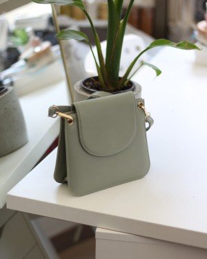 Kadın Mint Yeşil Slim Kalıp Askılı Omuz Çantası Kadın Mint Yeşil Slim Kalıp Askılı Omuz Çantası