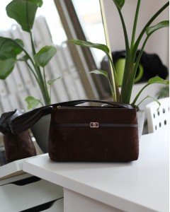 Kadın Acı Kahve Yumuşak Doku Eskitme Desenli Omuz Çantası