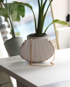 Kadın Dore Simli İstiridye Kalıp Zincirli El Omuz Çanta