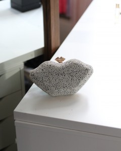 Kadın Gümüş Gold Boncuk Detaylı Çanta