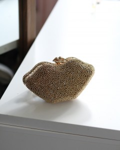 Kadın Gold Taş Detaylı Abiye Çanta