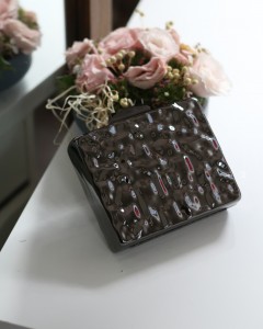 Kadın Siyah Metal Gece Zincirli Abiye Çantası