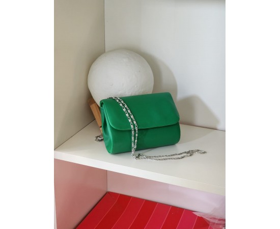 Kadın Yeşil Deri Mini Portföy Abiye Çanta Kadın Yeşil Deri Mini Portföy Abiye Çanta