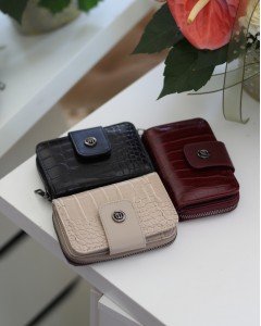 Kadın Vizon Kroko Doku Mini Boy Cüzdan