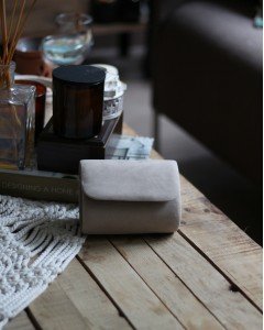 Kadın Vizon Süet Mini Portföy Abiye Çanta