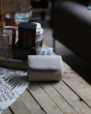 Kadın Vizon Süet Mini Portföy Abiye Çanta